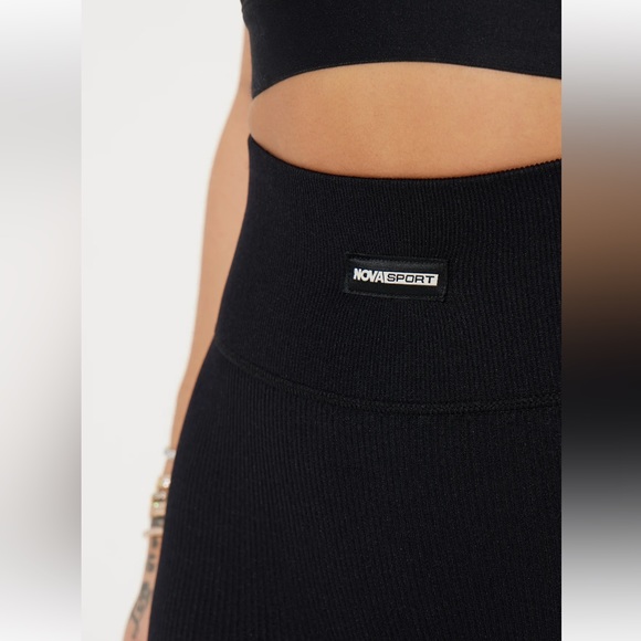 Fighter Ribbed Active Legging In Infinity Seamless - Black - Picture 5 of 11